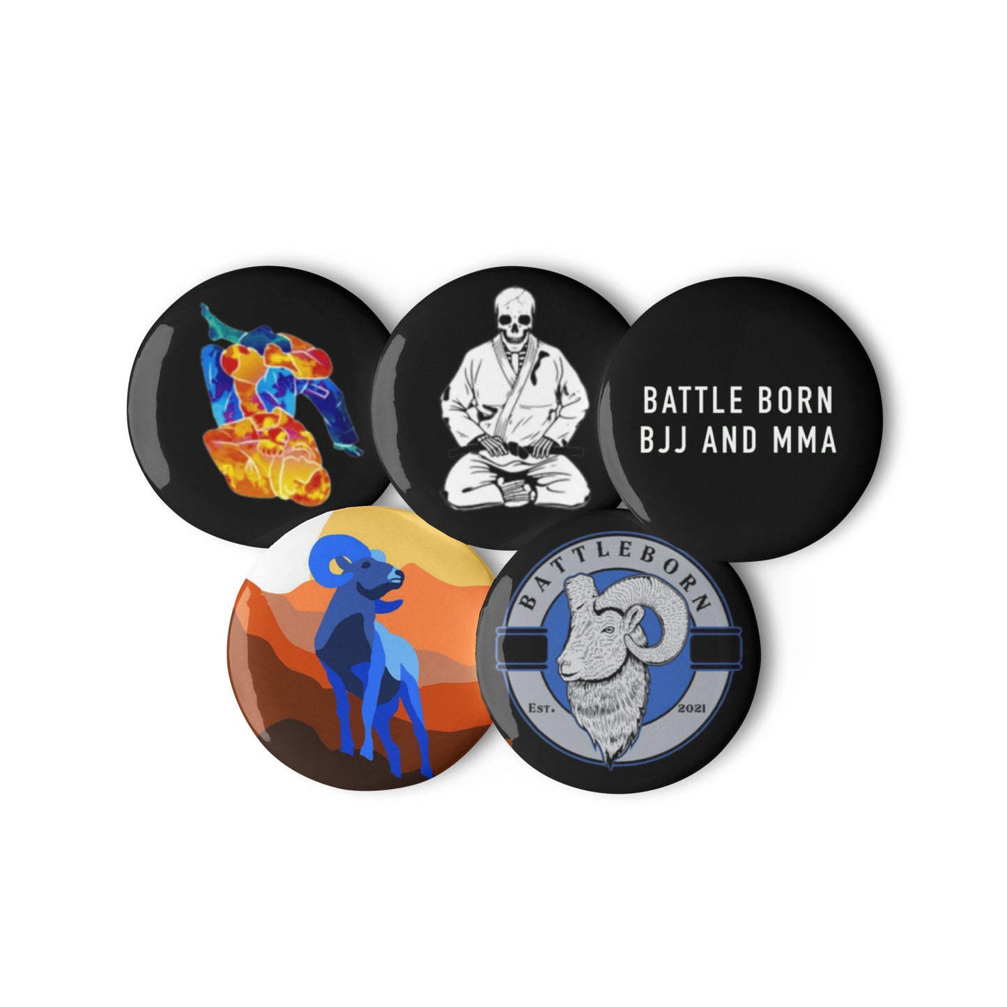 Battle Born Pin Buttons